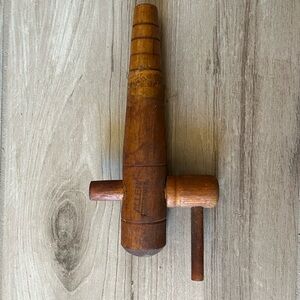 Vintage Allen wooden spigot or faucet designed for use with a keg or wine barrel